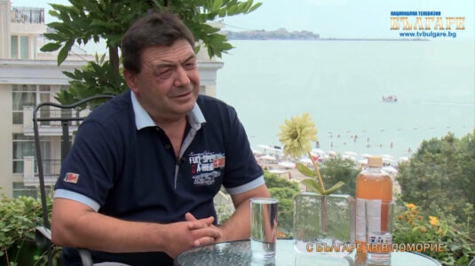 Grudimir Grudev és Sandra Petrova a TV Bulgare interjújában