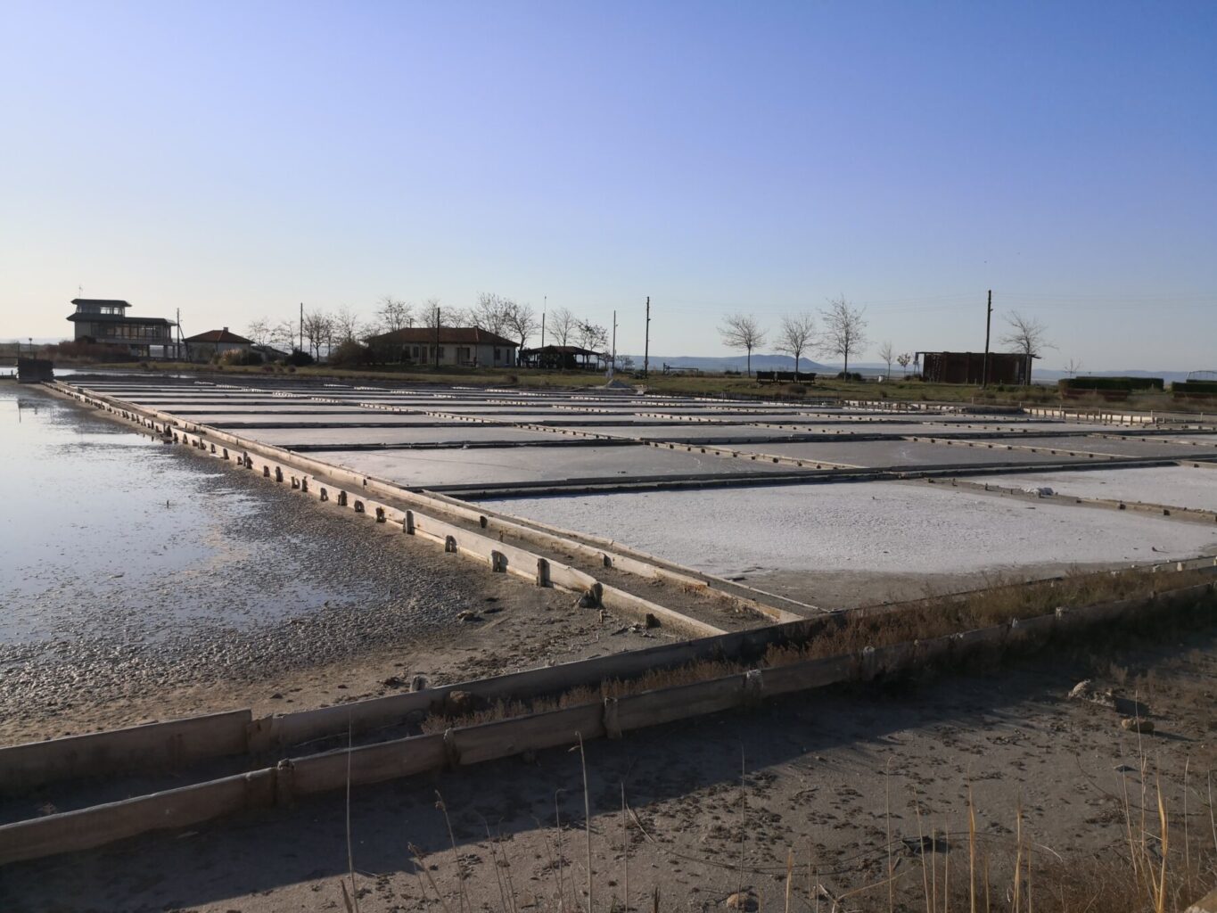 The salt pans of Pomorie at sunrise — the source of our Black Sea lye