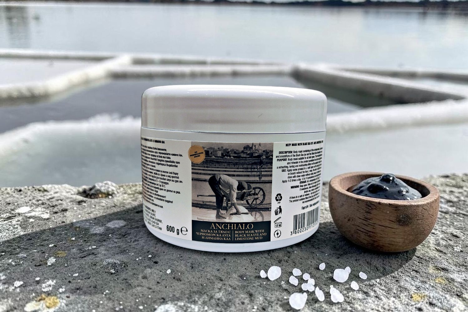 Body Mask with Black Sea Lye and Liman Mud ANCHIALO, 600 g